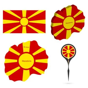 Macedonia map Stock Illustration
