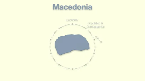 Macedonia MAP revealingmotion graphics data elements Stock Footage 339877165