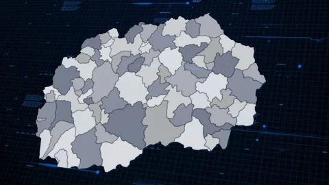 Macedonia network map Stock Footage 87976852