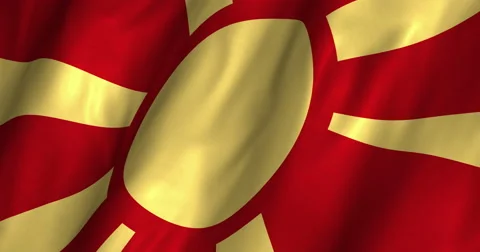 Macedonia Waving Flag 4K Stock Footage 61775508