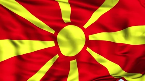 Macedonia Waving Flag Background Stock Footage 204134392
