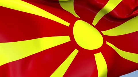 Macedonia Waving Flag Background Loop Stock Footage 64250047