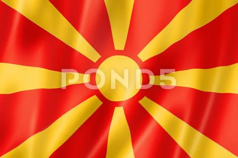 Macedonian flag Stock Illustration