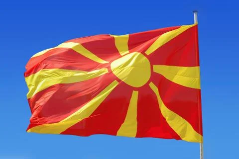 Macedonian flag Foto stock