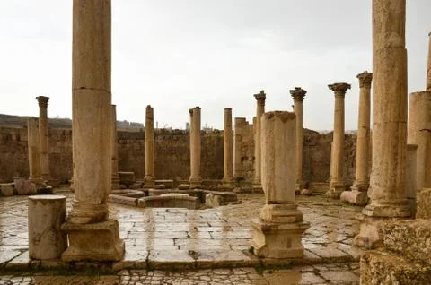 Macellum, jerash Stock Photos