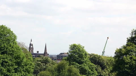 Mach 5 fairground ride operating at travelling fair near Bolton town centre Stock Footage 67996450