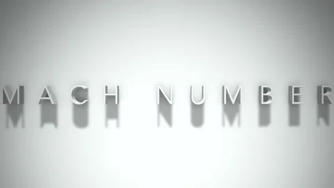 Mach Number 3D title animation with shadows on a white background Stock Footage 296625401