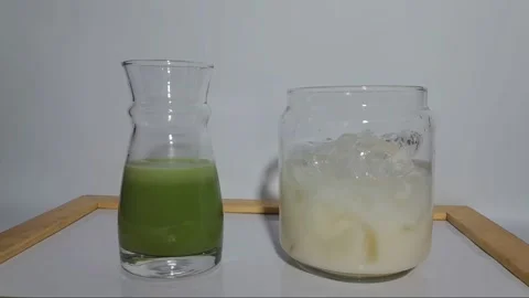 Macha Milk Stock Footage 267066738