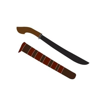 Machete and scabbard icon design Stock-Illustration