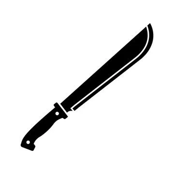 Machete icon in flat style. Stock Illustration