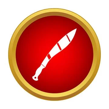 Machete icon representing danger and weapon tool Stockillustratie