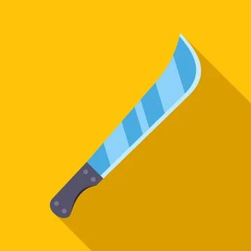 Machete icon representing sharp cutting tool Stock Illustration