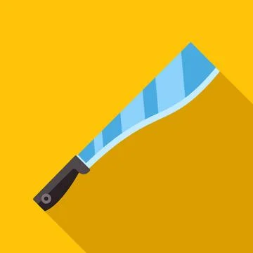 Machete icon representing sharp tool or weapon Illustration