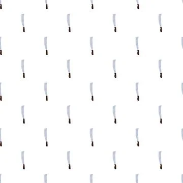 Machete pattern creating weapon and tool background Stock Illustration
