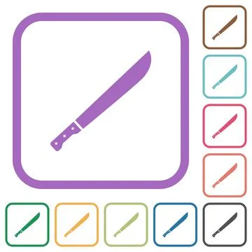 Machete simple icons 库存插图
