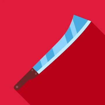 Machete tool with sharp blade on background Illustrazione stock