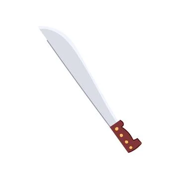 Machete tool with sharp blade for cutting 스톡 일러스트