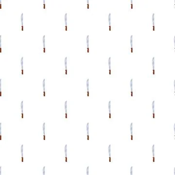 Machete tool sharp blade seamless pattern background Stock Illustration