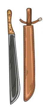 Machete vector isolated on white background Stock Illustration