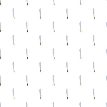 Machete weapon pattern seamless background design Stock Illustration