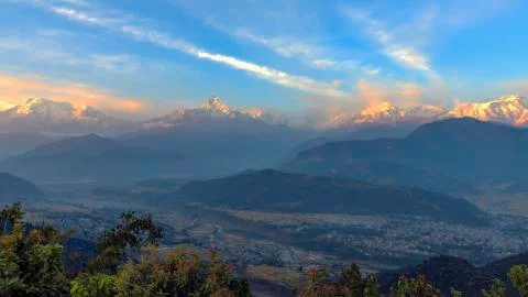 MACHHAPUHHARE MOUNTAIN Stock Photos