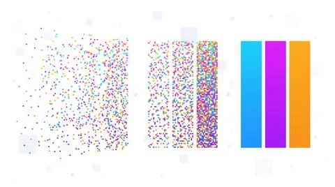 Machine algorithms processes vector set Stock Illustration