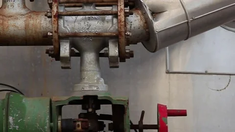 Machine and pipes Stock Footage 83354915