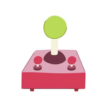 Machine arcade joystick cartoon vector illustration Stock Illustration
