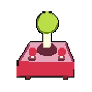 Machine arcade joystick pixel art vector illustration Stock Illustration