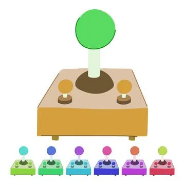 Machine arcade joystick vector cartoon graphic Stock Illustration