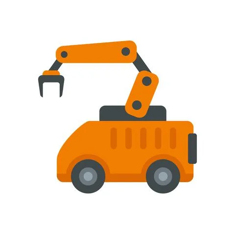 Machine arm robot icon flat isolated vector Illustrazione stock