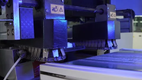 Machine assembly, shooting video fron hands Video stock 327571685