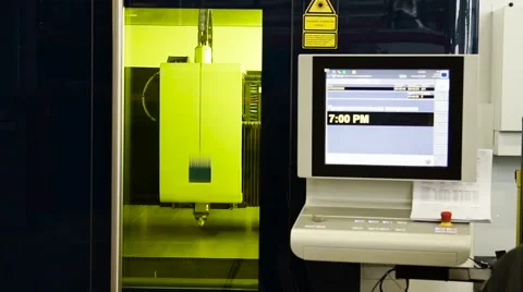 Machine for Automatic Laser Cutting of Metal Stock Footage 60805183