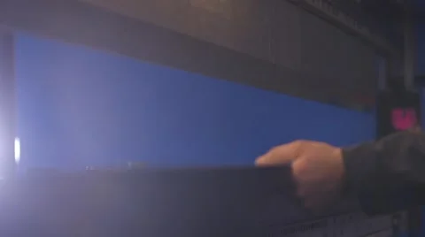 Machine bending sheet metal in an angle Stock Footage 63230063