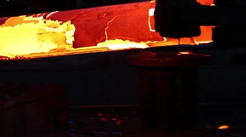 Machine blacksmith under working Video stock 62759438