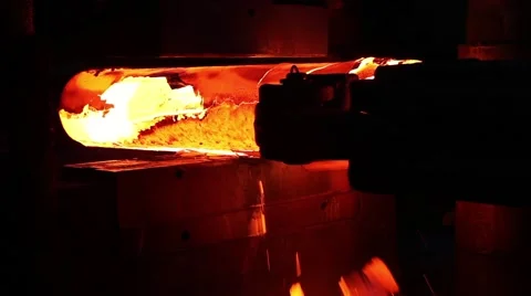 Machine blacksmith under working Video stock 62759449