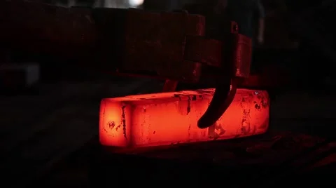 Machine blacksmith under working Video stock 62759459