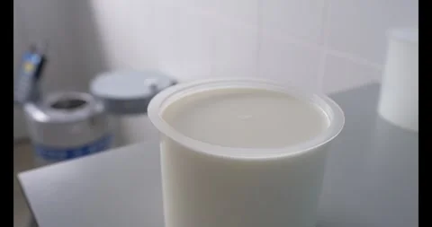Machine for bottling milk, industry equipment dairy plant Stock Footage 341729103