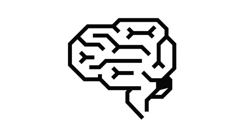 Machine brain icon animation Stock Footage 151263505