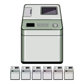 Machine bread maker cartoon vector graphic Stock Illustration