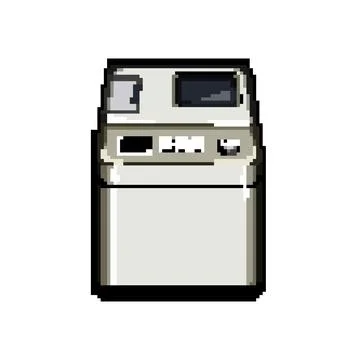 Machine bread maker pixel art vector illustration Stock Illustration