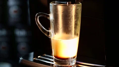 Machine Brewed Long Coffee Video stock 122774890
