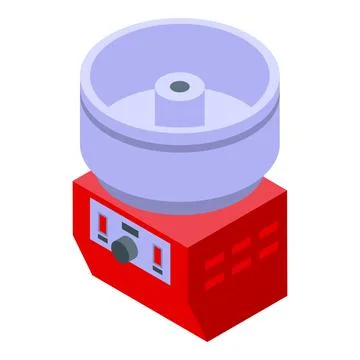 Machine candy cotton icon isometric vector. Food stand Illustrazione stock