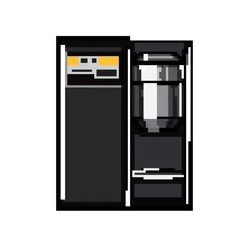Machine capsule coffee maker pixel art vector illustration Stock Illustration