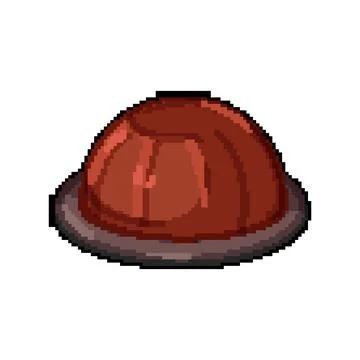 Machine capsule coffee pixel art vector illustration Stock Illustration