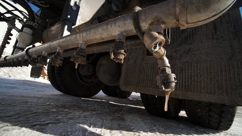 Machine for cleaning roads from snow Stock Footage 106014996