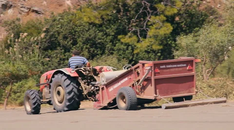 The machine cleans sifts the sand on the beach Stock Footage 44371576