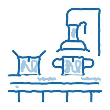 Machine for close box doodle icon hand drawn illustration Stock Illustration
