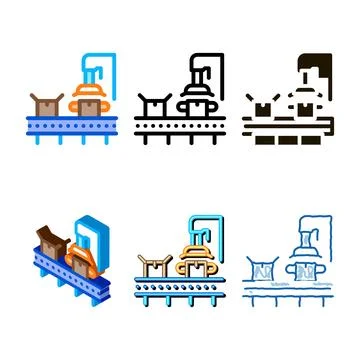 Machine for close box icon looks vector outline 스톡 일러스트