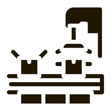 Machine for close box icon Vector Glyph Illustration Stock Illustration